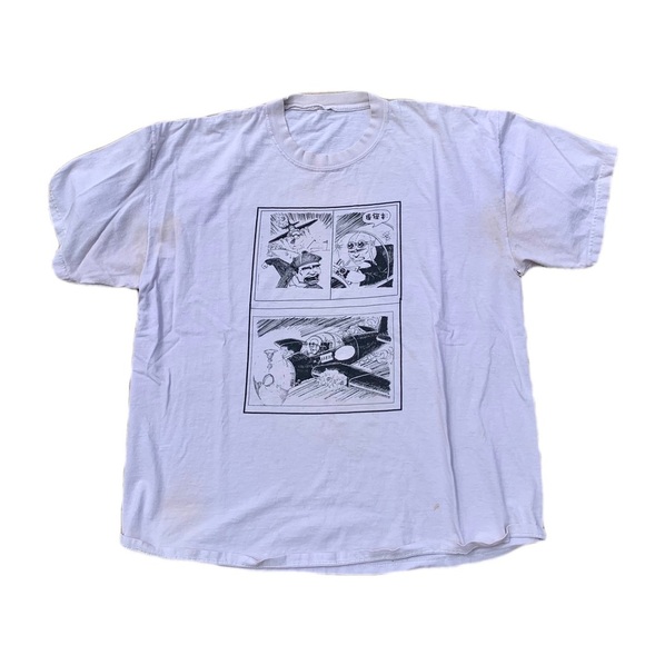 💛 Vintage Five Iron Frenzy Vintage Band T-Shirt Comic Book Art Ska Punk XL White - Picture 1 of 8